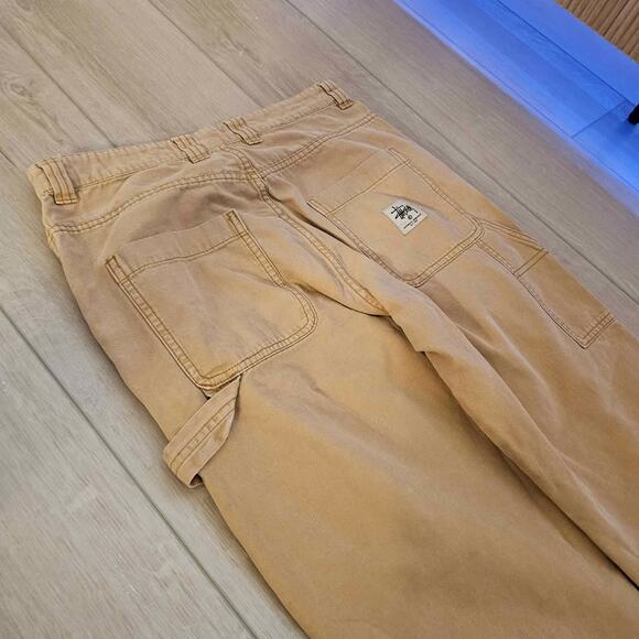 Stussy Double Knee Tan Carpenter Pants - Picture 7 of 7